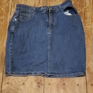 Classic Blue Denim Pencil Skirt